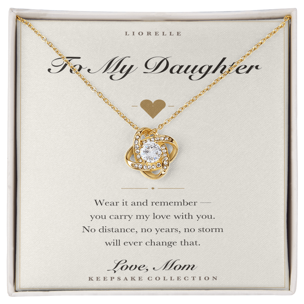 Personalized To My Daughter necklace — 18K yellow gold finish with keepsake card